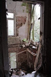 eingebrochene etage im verlassenen sanatorium im harz