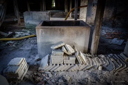 ziegel verlassene tonfabrik